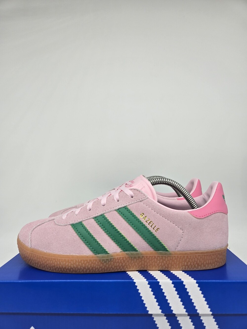 adidas Gazelle JP7128 Clear Pink Court Green Shoes Women's Size 6.5